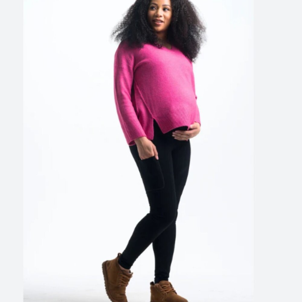 Preggo Leggings Mom's Night Out Classic Seamless Leggings Black Size S/M